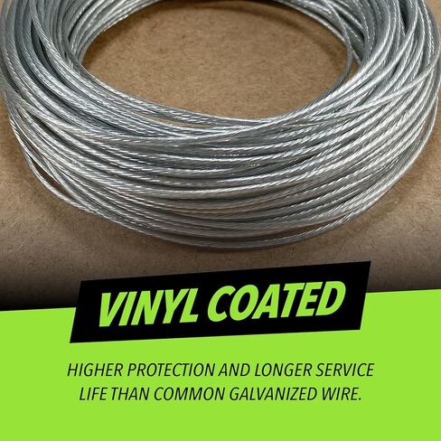 سلك تعليق الصور #5 50 رطل 100 قدم، سلك فولاذي مرن 16 مقياس لتعليق الإطار/اللوحة والمرآة in Kuwait