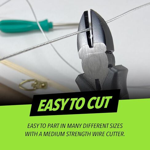 سلك تعليق الصور #5 50 رطل 100 قدم، سلك فولاذي مرن 16 مقياس لتعليق الإطار/اللوحة والمرآة in Kuwait