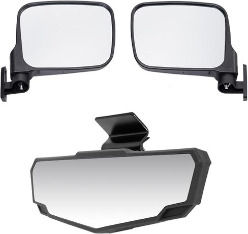 & UTV PRO مجموعة مرآة الرؤية الخلفية والمرايا الجانبية لعام 2014-2023 Polaris Ranger 500/570/ XP 900، ملحقات المرايا المنفصلة المحدبة القابلة للتعديل UTV in Saudi Arabia