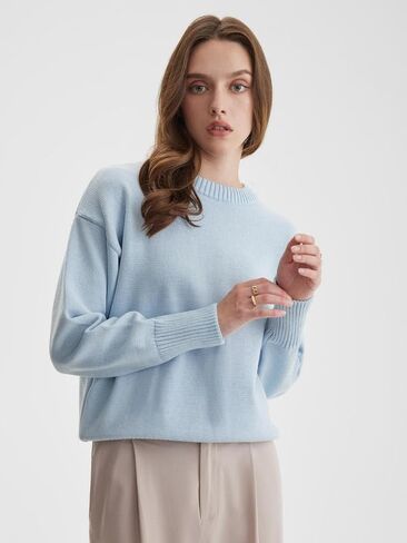 Women's Cute Crewneck Extra Soft Sweater Pullover Tops Sweaters in Saudi Arabia