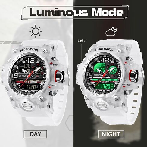 findtime Mens Tactical Watches for Men Military Watch Reloj Militar Para Hombre Sports Outdoor Waterproof Digial Analog Alarm Stopwatch Big Face Wristwatch in Kuwait