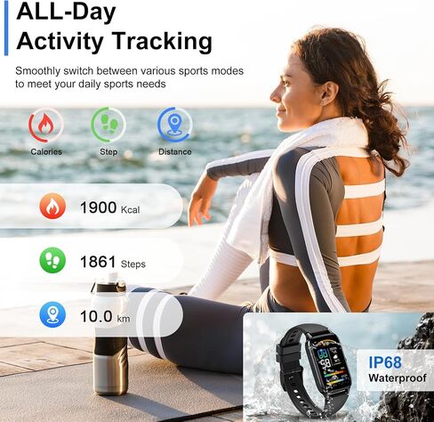 Smart Watch, Smartwatches for Men Women, Fitness Activity Tracker with Heart Rate in Saudi Arabia