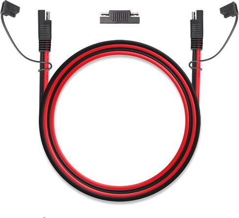 TMH SAE Extension Cable 14 AWG - 1FT SAE to SAE Quick Disconnect Wire Harness SAE Connector Solar Panel Extension Cable for Motor Automotive RV Battery (5 PCS) in Kuwait