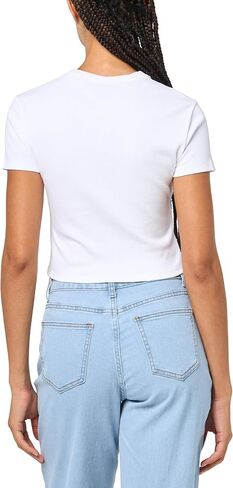 HUGO Women's Small Logo Fitted Crop Tshirt in Kuwait