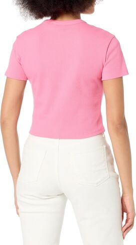 HUGO Women's Small Logo Fitted Crop Tshirt in Kuwait