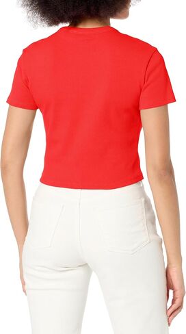 HUGO Women's Small Logo Fitted Crop Tshirt in Kuwait