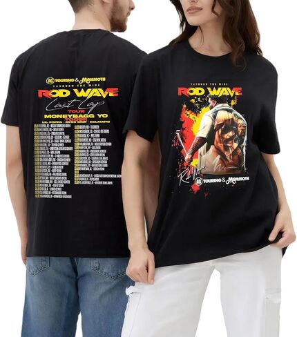 Men Rod Last Lap Tour Wave T-Shirt Retro Soft Cotton for Music Fans T-Shirts Short Sleeve Last Lap Retro T-Shirt Women in Saudi Arabia