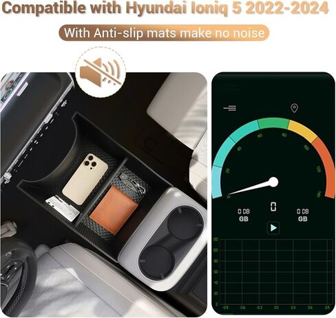 YEE PIN for 2024 2025 Hyundai Ioniq 5 Center Console Organizer for 2024 Hyundai Ioniq 5 Accessories 2022 2023 2024 2025 Hyundai Ioniq 5 Floor Organizer Ioniq 5 Organizer Ioniq 5 Tray Console Organizer in Kuwait