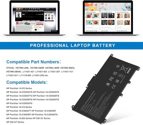 Fancy Buying 776622-001 Laptop Battery for HP Spare 728460-001 752237-001 15-f233WM 15-1272WM 15-F272WM LA04 LA04DF HSTNN-DB5M HSTNN-YB5M F3B96AA HSTNN-UB5M in Kuwait