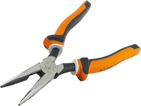 Klein Tools 2038EINS Long Nose Side Cutter Insulated Pliers with Slim Induction Hardened Cutting Knives for Long Life, 8-Inch in Kuwait