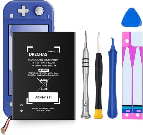 [6000mAh] Battery for Nintendo Switch Lite Battery HDH-003, Upgraded Replacement Battery Pack for Nintendo Switch Lite Game Console HDH-001, Game Player HDH-A-BPHAT-CO with Repair Tool Kit in Saudi Arabia