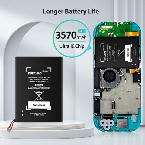 [6000mAh] Battery for Nintendo Switch Lite Battery HDH-003, Upgraded Replacement Battery Pack for Nintendo Switch Lite Game Console HDH-001, Game Player HDH-A-BPHAT-CO with Repair Tool Kit in Saudi Arabia