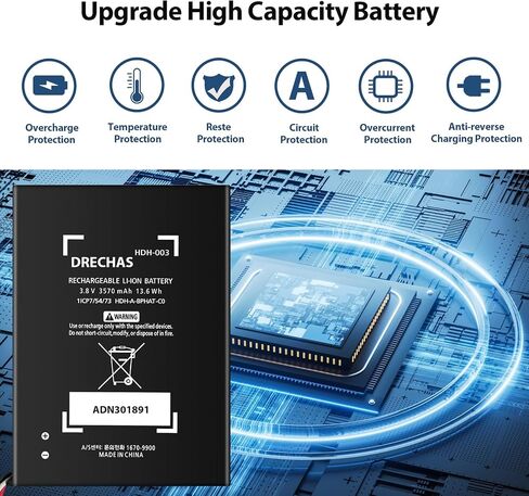 [6000mAh] Battery for Nintendo Switch Lite Battery HDH-003, Upgraded Replacement Battery Pack for Nintendo Switch Lite Game Console HDH-001, Game Player HDH-A-BPHAT-CO with Repair Tool Kit in Saudi Arabia