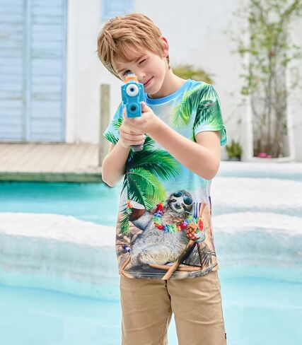 RAISEVERN Boys Girls 3D Graphic Printed T-Shirts Short Sleeve Summer tees for 4-14 Years in Kuwait