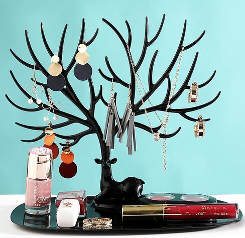 Jewelry Tree Organizer,Jewelry Organizer Hanging,Necklace Organizer,Earring Tree,Earring Stand,Jewelry Stand Organizer,Jewelry Rack,Tree Rack Hanging Organizer for Ring Earrings Necklace Bracelet in Kuwait