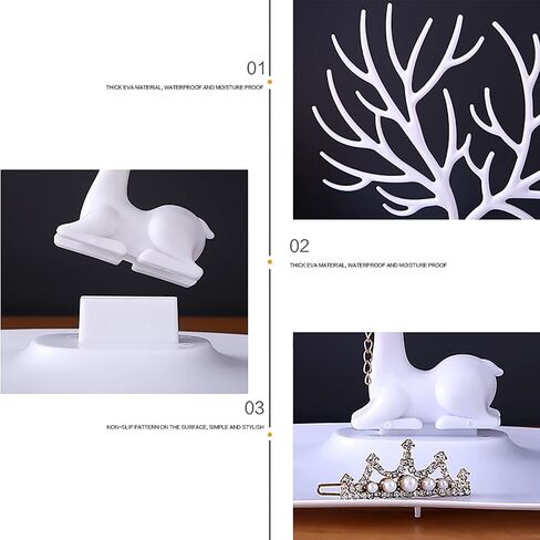 Jewelry Tree Organizer,Jewelry Organizer Hanging,Necklace Organizer,Earring Tree,Earring Stand,Jewelry Stand Organizer,Jewelry Rack,Tree Rack Hanging Organizer for Ring Earrings Necklace Bracelet in Kuwait