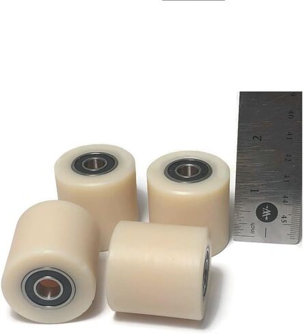 Nylon Pulley 4 pcs 1.5-inch Nylon Roller Wheel with Bearings, CNC Guiding Wheel Flat Belt Idler (1.5in Diameter - 1 in Wide - 3/8 in Bearing) in Kuwait