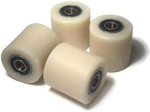 Nylon Pulley 4 pcs 1.5-inch Nylon Roller Wheel with Bearings, CNC Guiding Wheel Flat Belt Idler (1.5in Diameter - 1 in Wide - 3/8 in Bearing) in Kuwait