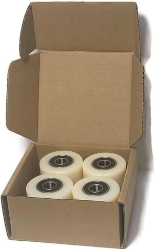 Nylon Pulley 4 pcs 1.5-inch Nylon Roller Wheel with Bearings, CNC Guiding Wheel Flat Belt Idler (1.5in Diameter - 1 in Wide - 3/8 in Bearing) in Kuwait