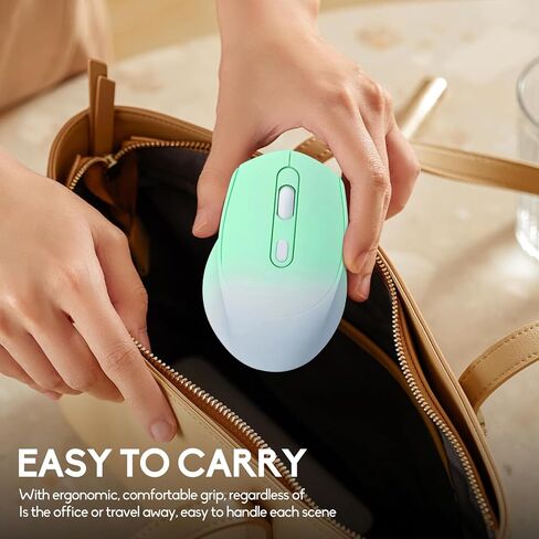 2 Pack Wireless Gradient Color Bluetooth Mouse,Dual Mode Rechargeable Silent Slim Laptop Mouse,Portable(BT5.2+USB Receiver) Computer Mice,for Laptop,Desktop,ipad Tablet,Phone,Mac (Gradient Purple) in Kuwait