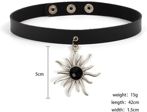 Black Heart Choker Necklace Punk Black PU Leather Choker Vintage Love Heart Pendant Day Collar Gothic Harajuku Jewelry Gifts in Kuwait