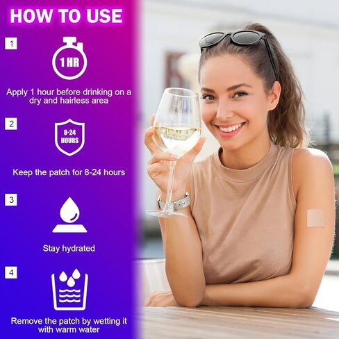 180 Pcs Party Recovery Patches Hang Over Recovery Patch Skin-Friendly Alcohol Flush Patch Wake up Refreshed Secure for Women Men Friends Family Night Weekend Holiday Party Celebration in Kuwait