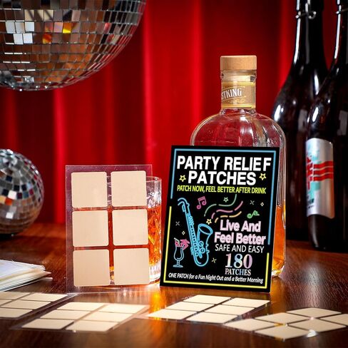 180 Pcs Party Recovery Patches Hang Over Recovery Patch Skin-Friendly Alcohol Flush Patch Wake up Refreshed Secure for Women Men Friends Family Night Weekend Holiday Party Celebration in Kuwait