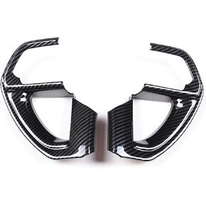 Car ABS Center Console Button Molding Trim Frame,Compatible with Toyota Tacoma 2024+ Center Console Button Protected Frame (Black Carbon Fiber)