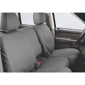 Covercraft - SS3437PCCH SeatSaver Front Row Custom Fit Seat Cover for Select Chevrolet Silverado 1500/GMC Sierra 1500 Models - Polycotton (Charcoal)