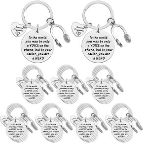 30 PCS Dispatcher Keychain 911 Dispatcher Gifts for Women Men 911 Operator EMS Dispatcher Gift Appreciation Week Gift 911 Dispatcher Jewelry for Dispatcher Christmas Birthday Thanksgiving Gifts