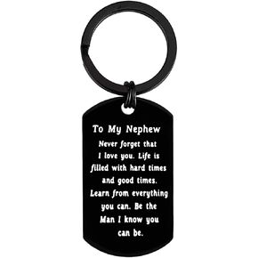 Xiahuyu Nephew Gifts Nephew Keychain Inspirational Gifts for Nephew Graduation Gifts Christmas Birthday Gifts for Nephew Encouragement Gifts Nephew Gifts from Aunt Uncle
