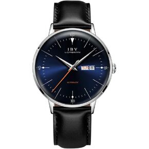 Automatic Watches for Men Self-Winding Watch with Leather Strap