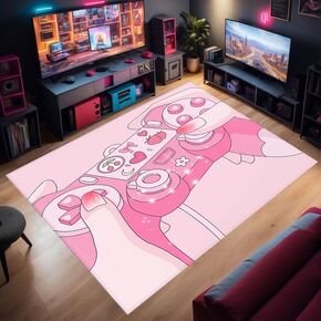 Teens Anime Large Game Area Rugs 3D Gamer Carpet Decor Game Printed Living Room Mat Bedroom Controller Player Boys Gifts Home Non-Slip Crystal Floor Polyester Mat Game Rugs 24x36inch