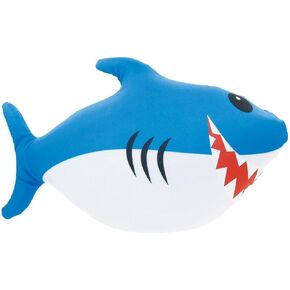 iscream Potbelly Shark Shaped 16" x 10" Bubblegum Scented Microbead Accent Pillow