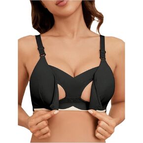 SweatyRocks Women's Nursing Bras Cutout Seamless Wireless Breastfeeding Maternity Bralettes