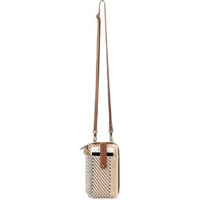 Sakroots Salinas Fabric from Recycled Materials Smartphone Crossbody, Tobacco Batik World Woven