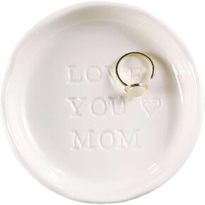 Gifts for Mom from Daughter Son, Mom Birthday Gifts, Mothers Day Mom Gifts, Love you Mom Ring Dish for Rings Earrings Necklace Jewelry Dish Key Bowl, Christmas Thanksgiving Gifts for Mom