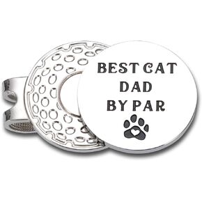 Dog Dad Gift Best Dog Dad by Par Golf Ball Marker for Men with Magnetic Hat Clip Stocking Stuffers for Christmas Birthday Gifts for Dog Lover Golf Accessories Gift for Dog Dad Funny Golf Lover Gift
