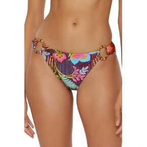 BECCA Women's Portofino Ring Bikini Bottom, Cheeky Coverage, Swimwear Separates