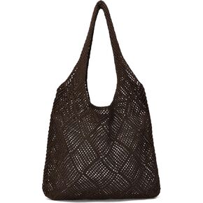 Crochet Tote Bags Summer Beach Bag for Women Vacation Mesh Knit Bag Hippie Bag