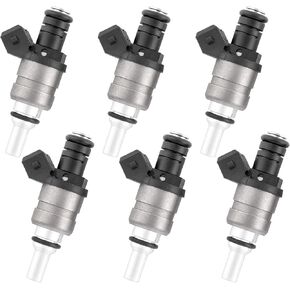 Set of 6 Fuel Injector Fit For BMW Z3 528i 525i Z4 323i 323Ci 325xi 325i 320i 325Ci Replace# 1427240 7546244 13537546244 13641427240 A2C59511971 852-12172