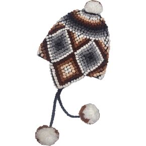 Chullo Andean Hat Handmade in 100% Genuine Alpaca Wool (US, Alpha, One Size, Brown)