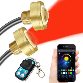 2PCS RGBW IP68 Underwater 1/2" NPT Boat Drain Plug Lights with RF& APP Control,4100LM,40W, Smart Heat-removal System Marine boat light, for Boat Fishing Pool Yacht