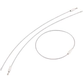 uxcell® Stainless Steel Outdoor Camping Keychain Cable Rings 1.5x300mm 3Pcs