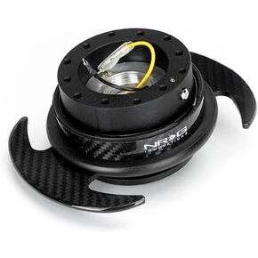 NRG Innovations NRG-SRK-650CF-1 GEN 3.0 Race Steering Wheel Quick Release Hub Adapter 6-Hole Desgin & 6x70 and 6x74mm Bolt Patterns Black Body/Carbon Figer Trim Ring w/Carbon Fiber Handles