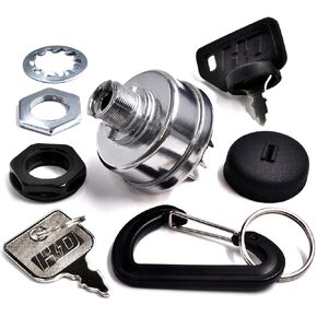 HD Switch Starter Ignition Switch Replaces eXmark Lazer Z XS & XP Series Quest Series Lazer Z HP Serial# 260,000 & UP 109-4736 104-2541 103-0206 Ultimate Protection Upgrade w/ 2 Keys & Free Carabiner