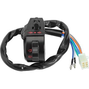Control Turn Signal Horn Light Low High Beam Left Switch for Dirt Bike ATV Suzuki Yamaha Kawasaki Kymco Polaris Universal 520 450 530 500 wr wrf xr 600 650 dr drz 7/8inch Handlebar