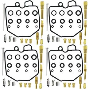 4-Pack Carburetor Carb Rebuild Repair Kit Replacement for Honda CB650 1981-1982, CB650C 1981, Nighthawk 650 CB650SC 1982