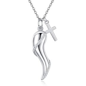 قلادة على شكل قرن إيطالي من الفضة الإسترليني على شكل قرن إيطالي قلادة على شكل قرن حسن الحظ قلادة تميمة إيطالية مجوهرات للنساء هدايا in Kuwait