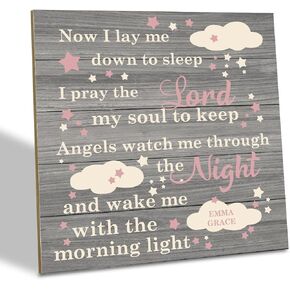 علامة الحب، لوحة خشبية للطاولة مقاس 6.2 * 6.2 بوصة، ديكور حضانة للفتيات، صلاة وقت النوم للفتيات، ديكور غرفة الابنة، ديكور منزلي دافئ، ديكور طاولة بجانب السرير، هدية عيد الميلاد، الآن أضعني للنوم in Kuwait